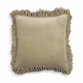 Alessia Distressed Beige Velvet Pillow Model: TOV-C18689